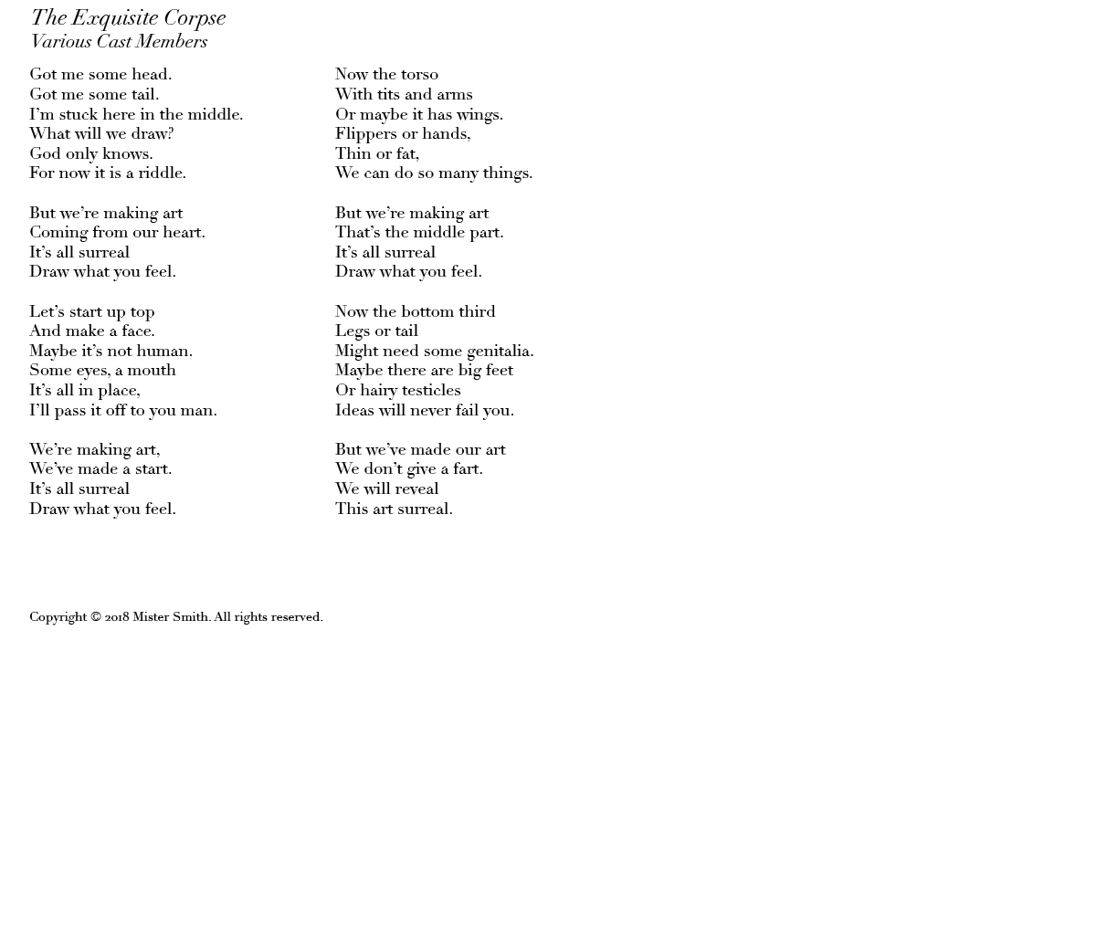 The Exquisite Corpse